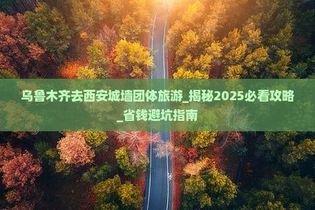 乌鲁木齐去西安城墙团体旅游
