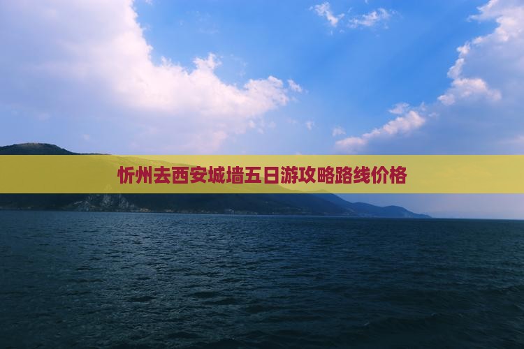 忻州去西安城墙五日游