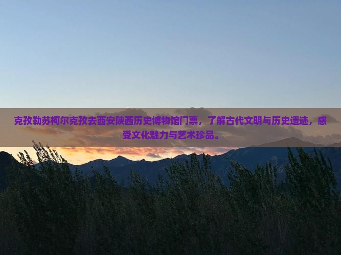 克孜勒苏柯尔克孜去西安陕西历史博物馆门票