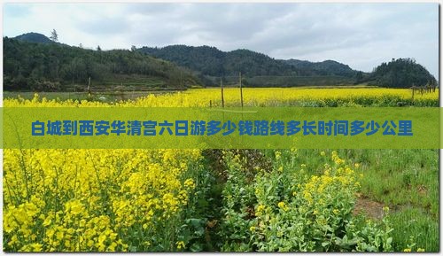 白城到西安华清宫六日游