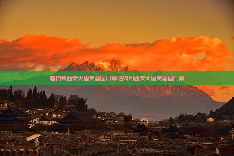 临猗到西安大唐芙蓉园门票