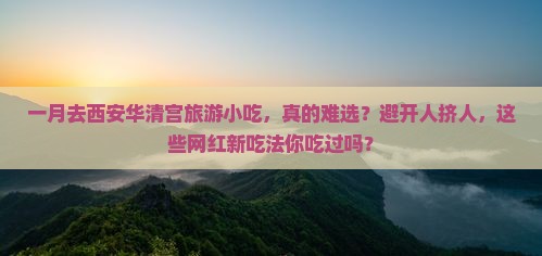 一月去西安华清宫旅游小吃