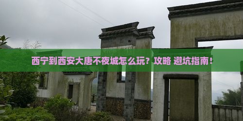 西宁到西安大唐不夜城哪里玩