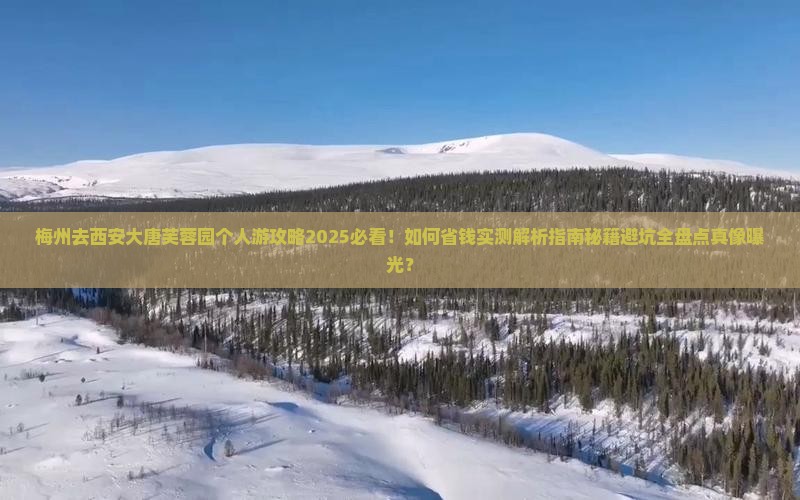 梅州去西安大唐芙蓉园个人游