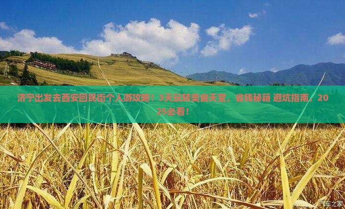济宁去西安回民街个人游