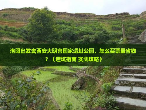 洛阳去西安大明宫国家遗址公园门票