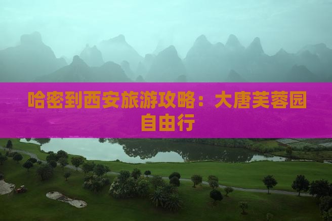 哈密到西安大唐芙蓉园自由行