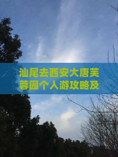 汕尾去西安大唐芙蓉园个人游