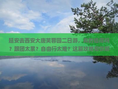 延安去西安大唐芙蓉园二日游