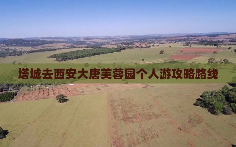 塔城去西安大唐芙蓉园个人游