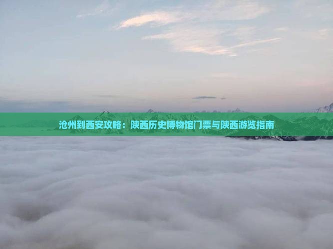 沧州到西安陕西历史博物馆门票