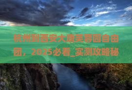 杭州到西安大唐芙蓉园自由团