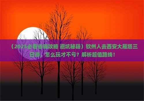 钦州到西安大雁塔三日游