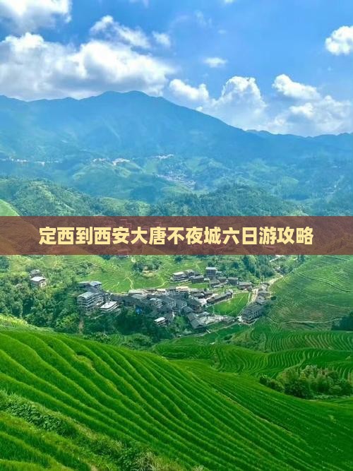 定西到西安大唐不夜城六日游