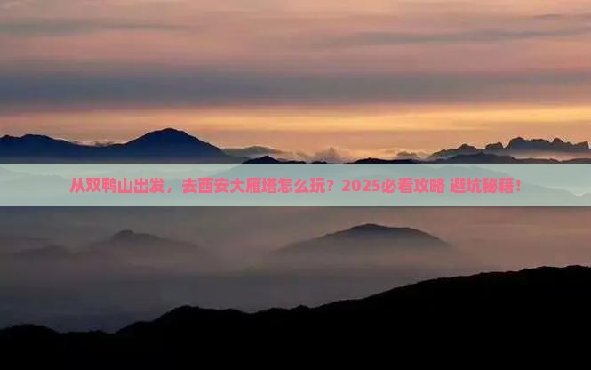 双鸭山去西安大雁塔景点