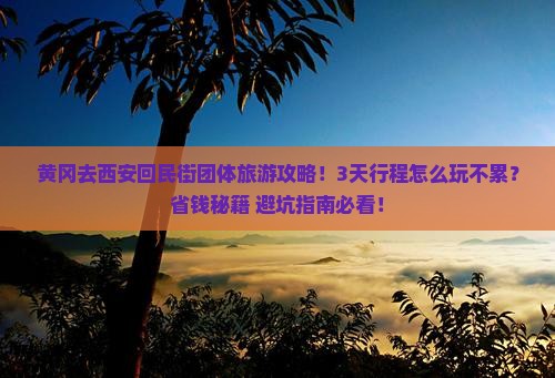 黄冈去西安回民街团体旅游