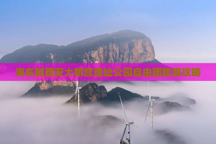 海东到西安大明宫国家遗址公园自由团