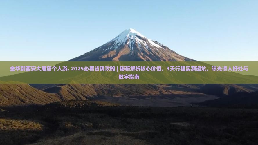 金华到西安大雁塔个人游
