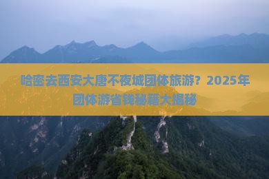 哈密去西安大唐不夜城团体旅游