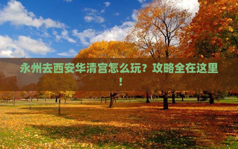 永州去西安华清宫攻略