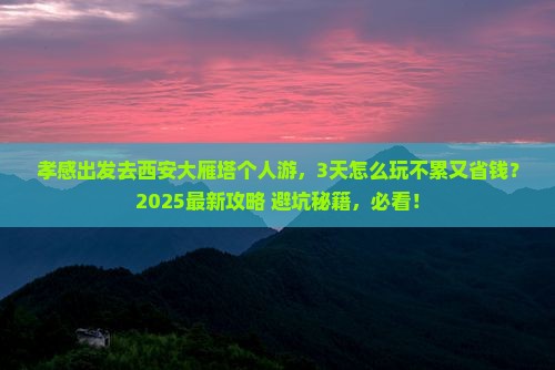 孝感去西安大雁塔个人游