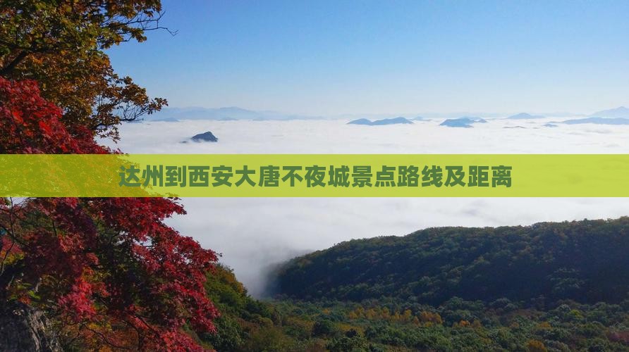 达州到西安大唐不夜城景点