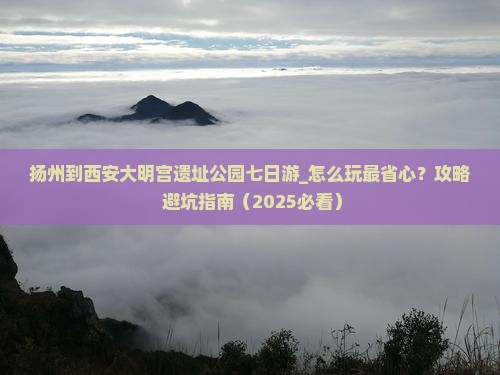 扬州到西安大明宫国家遗址公园七日游