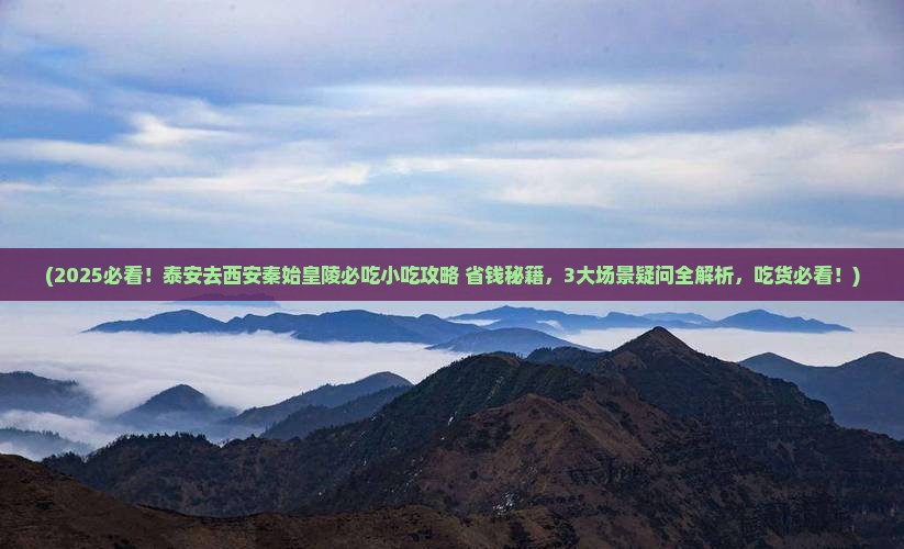 泰安去西安秦始皇帝陵博物院旅游小吃