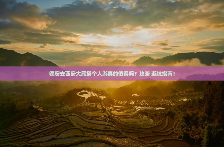 德宏去西安大雁塔个人游