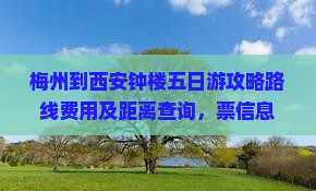 梅州到西安钟楼五日游