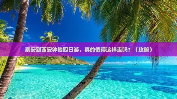 泰安到西安钟楼四日游