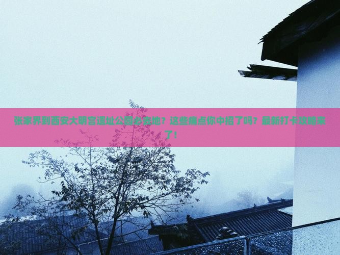 张家界到西安大明宫国家遗址公园必去地