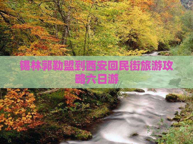 锡林郭勒盟去西安回民街六日游