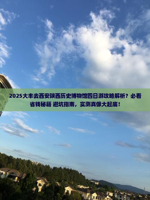 大丰去西安陕西历史博物馆四日游
