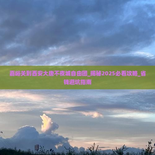 嘉峪关到西安大唐不夜城自由团
