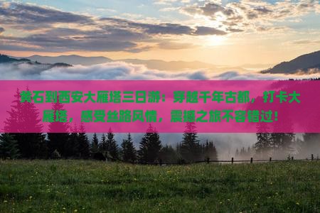 黄石到西安大雁塔三日游