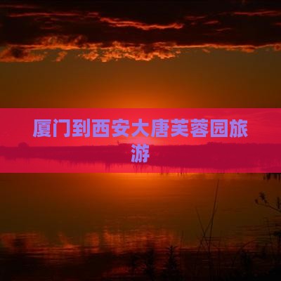 厦门到西安大唐芙蓉园旅游