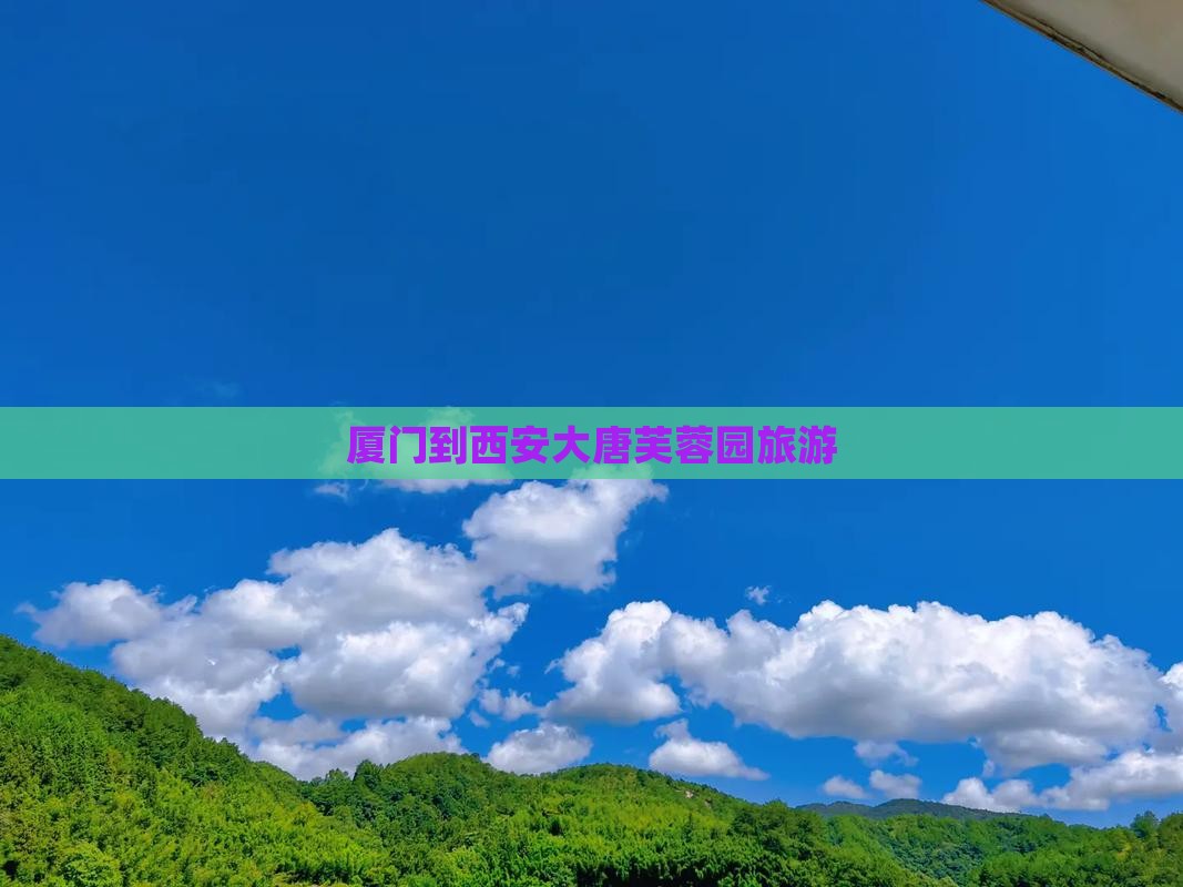 厦门到西安大唐芙蓉园旅游