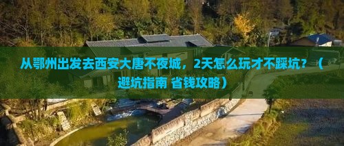鄂州到西安大唐不夜城二日游