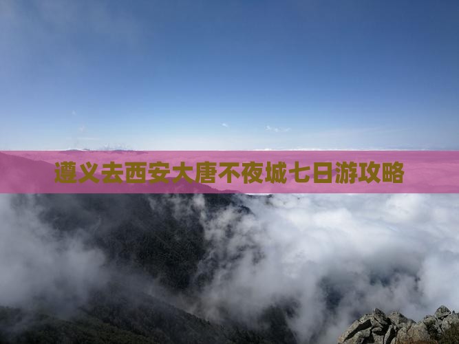 遵义去西安大唐不夜城七日游