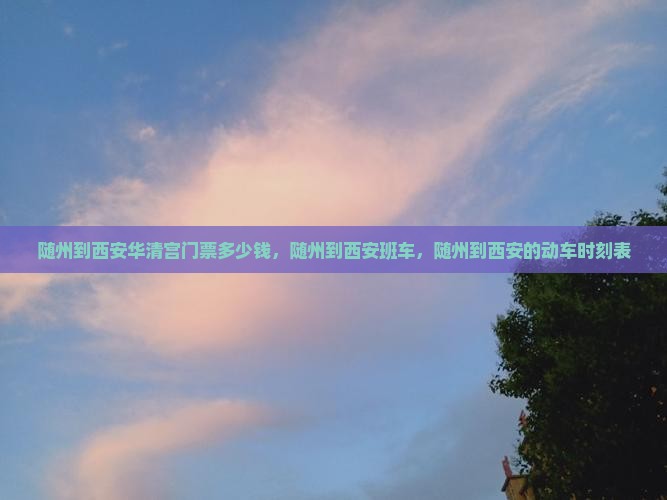 随州到西安华清宫门票