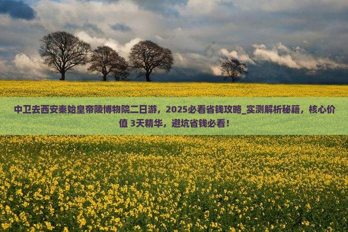 中卫去西安秦始皇帝陵博物院二日游