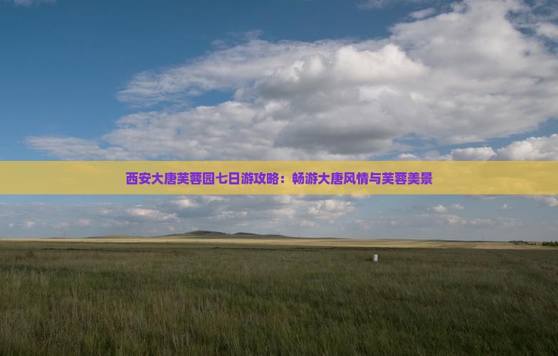 嘉峪关去西安大唐芙蓉园七日游