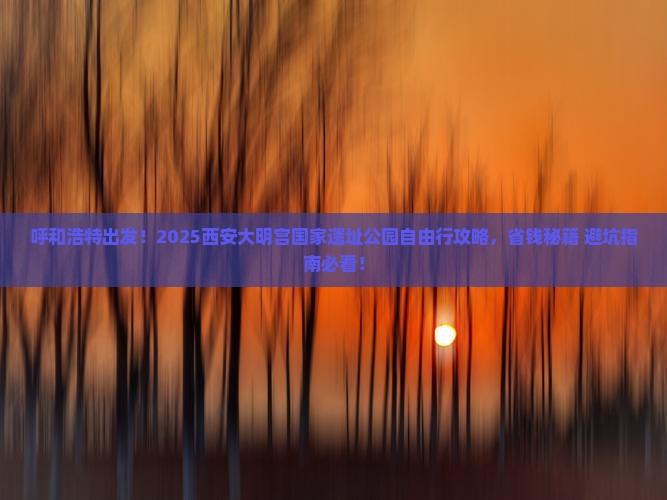 呼和浩特到西安大明宫国家遗址公园自由团