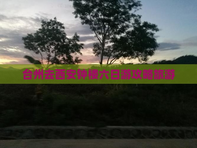 台州去西安钟楼六日游