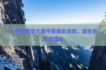 十月到西安大唐不夜城必去地