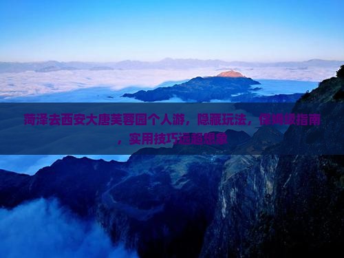 菏泽去西安大唐芙蓉园个人游