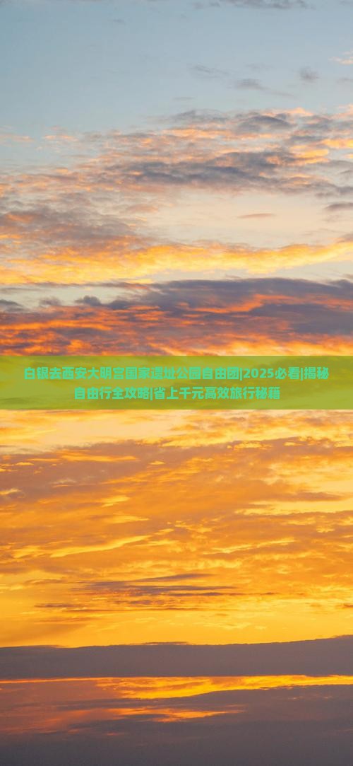 白银去西安大明宫国家遗址公园自由团