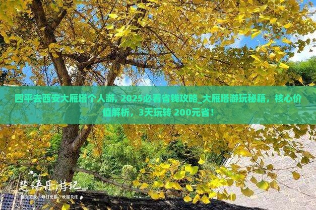 四平去西安大雁塔个人游