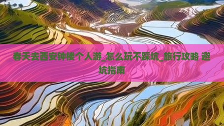 春天去西安钟楼个人游